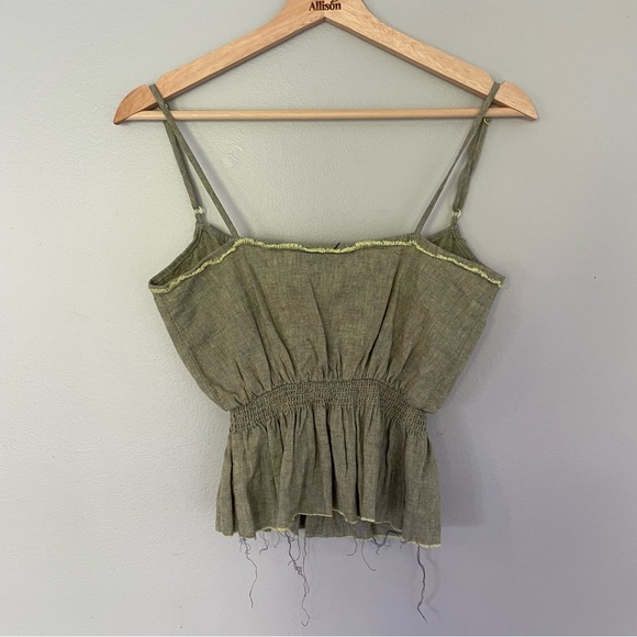 NWT Urban Outfitters Green Raw Edge Tank Top in Size XS - Picture 5 of 9